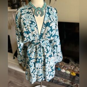 Chasing Unicorns Waiting for the Thunder cotton gauze kimono dress